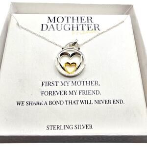 Necklace Sterling Mother Daughter Friend Love Sentimental Silver Chain 18" S3104